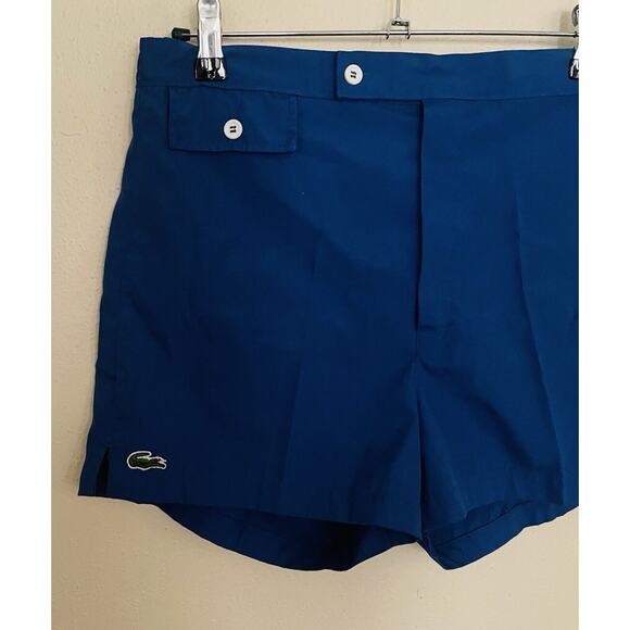 VINTAGE LACOSTE | 80s‎ Lightweight Navy Tennis Shorts | Men’s | Size: Small - Picture 2 of 5